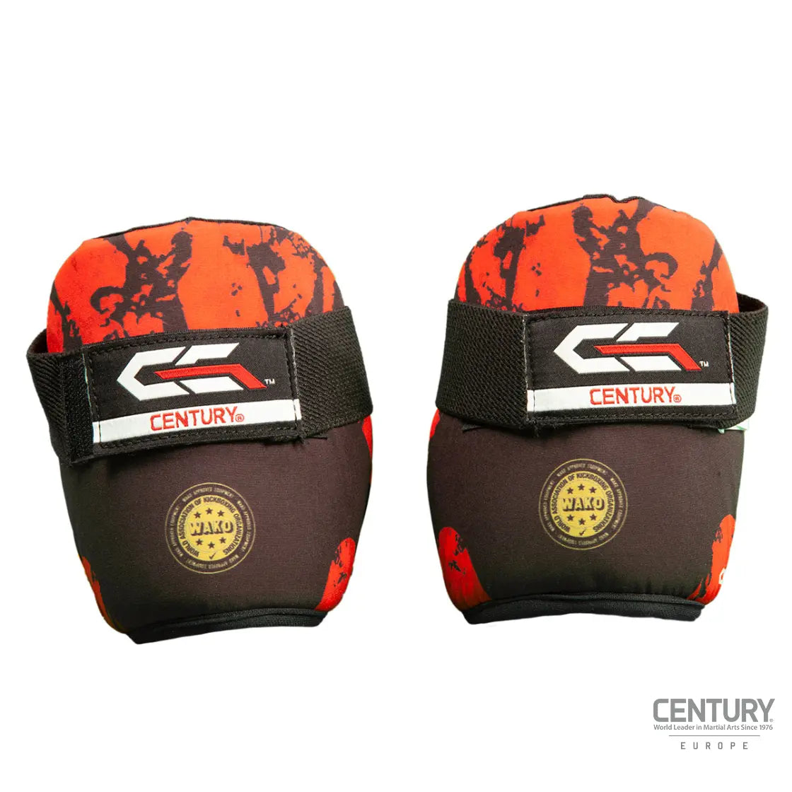 Kicks Foot Guard Century C-GEAR Sport Respect WAKO approved (washable) Red/ Black