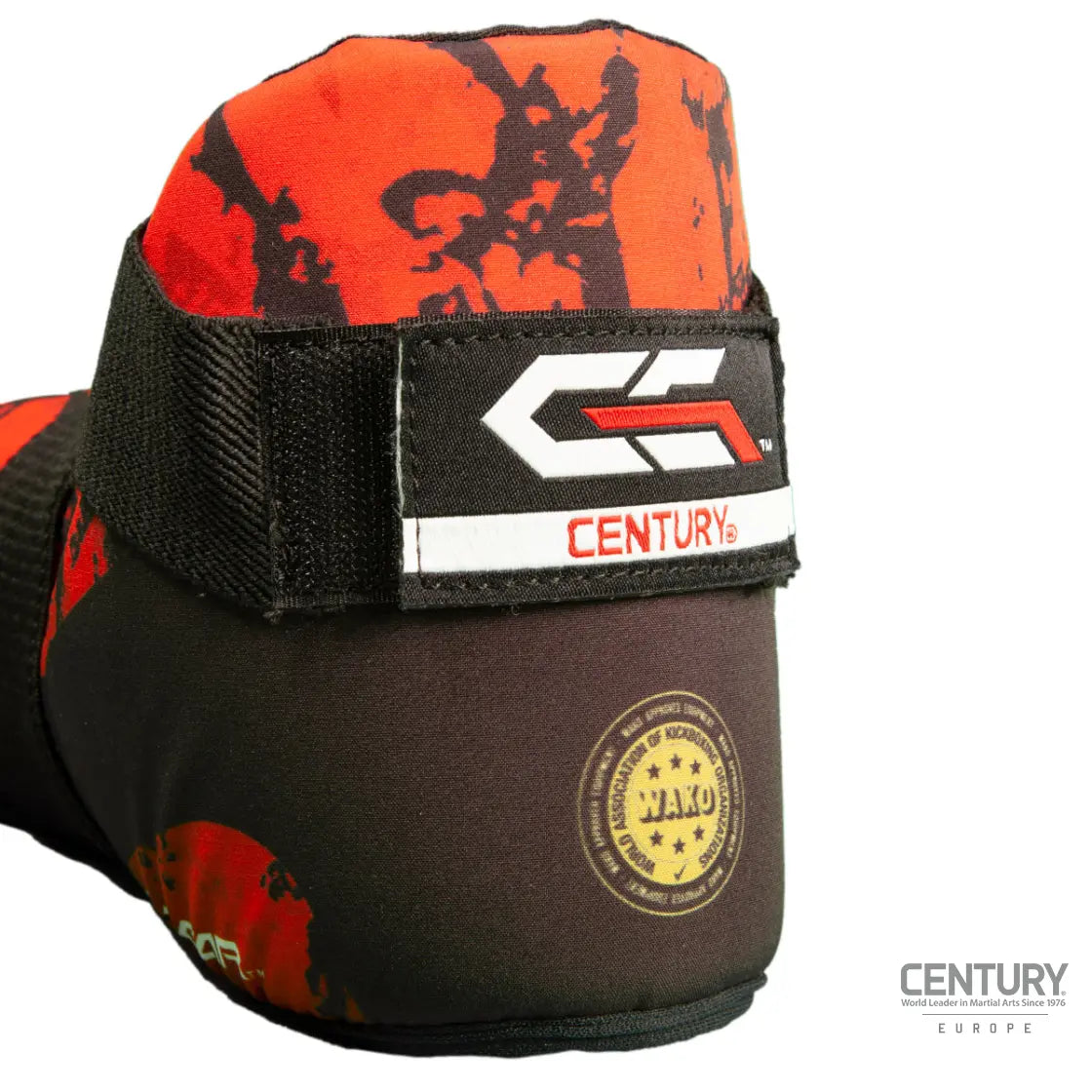 Kicks Foot Guard Century C-GEAR Sport Respect WAKO approved (washable) Red/ Black