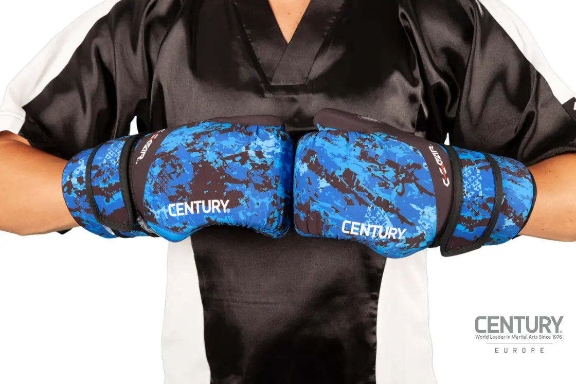 Point Fighting Gloves Century C-GEAR Sport Respect WAKO approved (washable) Black/Blue