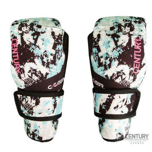 Point Fighting Gloves Century C-GEAR Sport Respect WAKO approved (washable) White/Teal