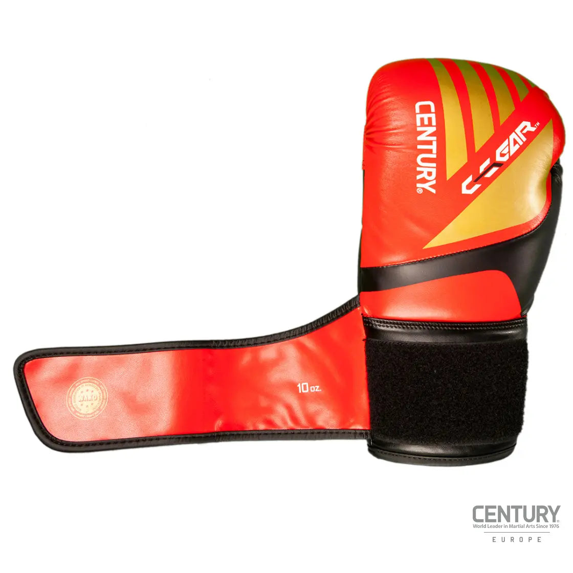 10oz Kickboxing Gloves Century C-GEAR Integrity WAKO approved- Red/Gold