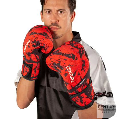 10oz Kickboxing Gloves Century C-GEAR Sport Respect WAKO approved (washable) Red/Black.