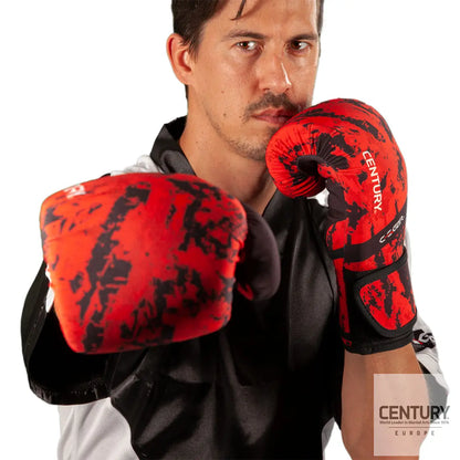 10oz Kickboxing Gloves Century C-GEAR Sport Respect WAKO approved (washable) Red/Black.