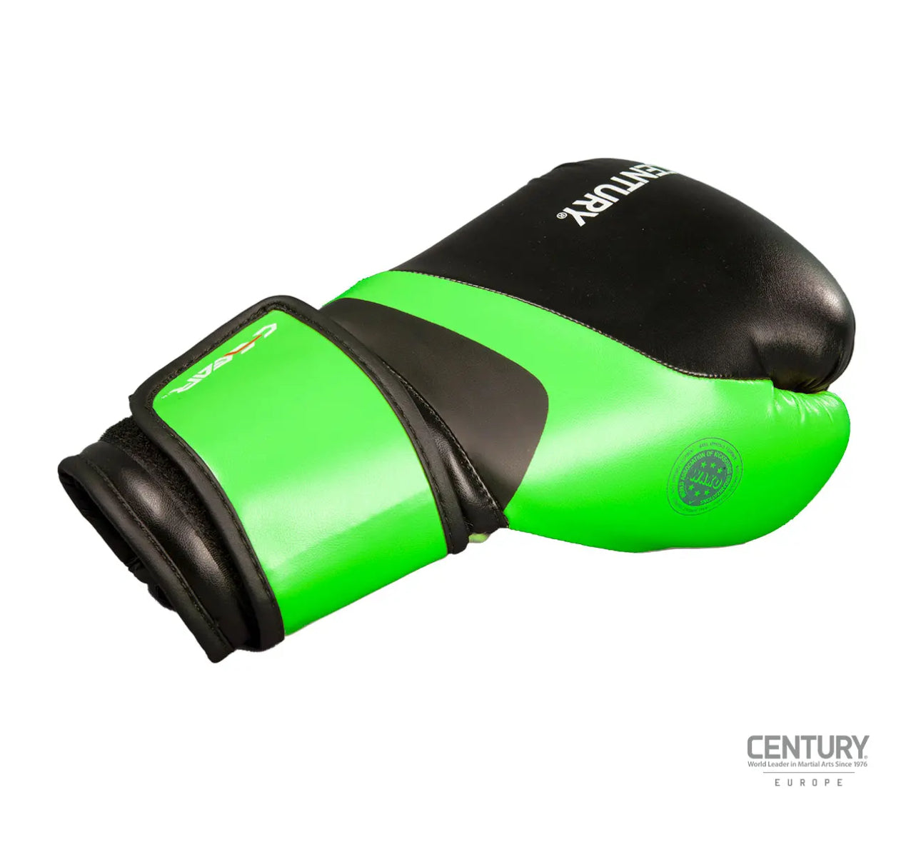 10oz Kickboxing Glove C-GEAR Determination WAKO approved Black/ Green